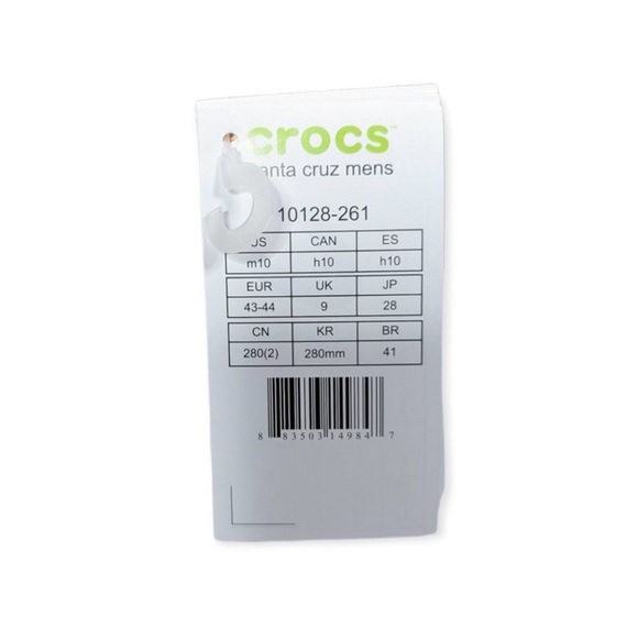 CROCS Mens Santa Cruz Khaki Tan Beige Canvas Slip On Loafers Rubber Bottom 13 - Picture 8 of 8